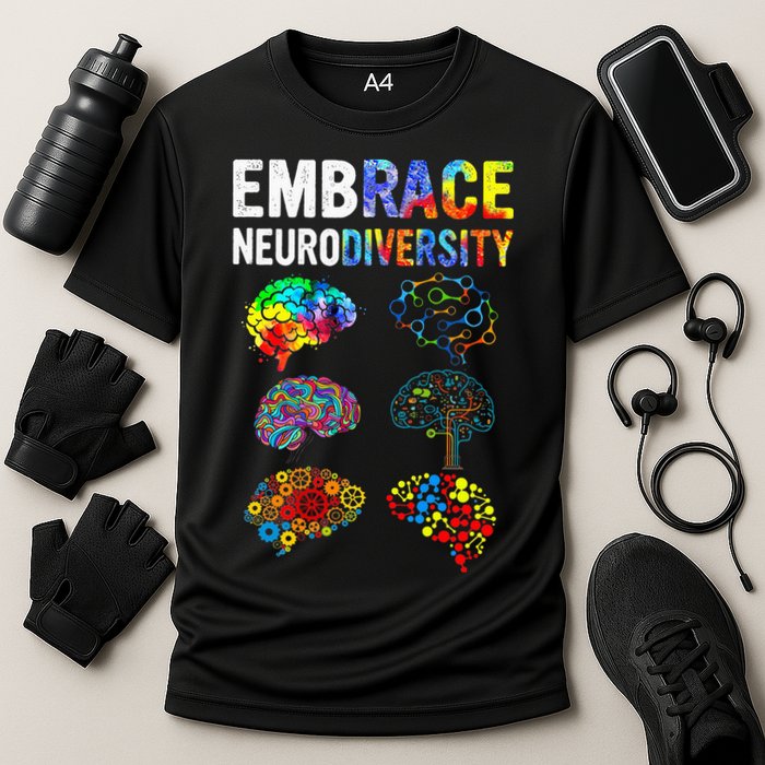 Embrace Rainbow puzzle Autism Infinity Awareness Cooling Performance Crew T-Shirt