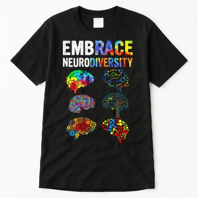 Embrace Rainbow puzzle Autism Infinity Awareness Tall T-Shirt