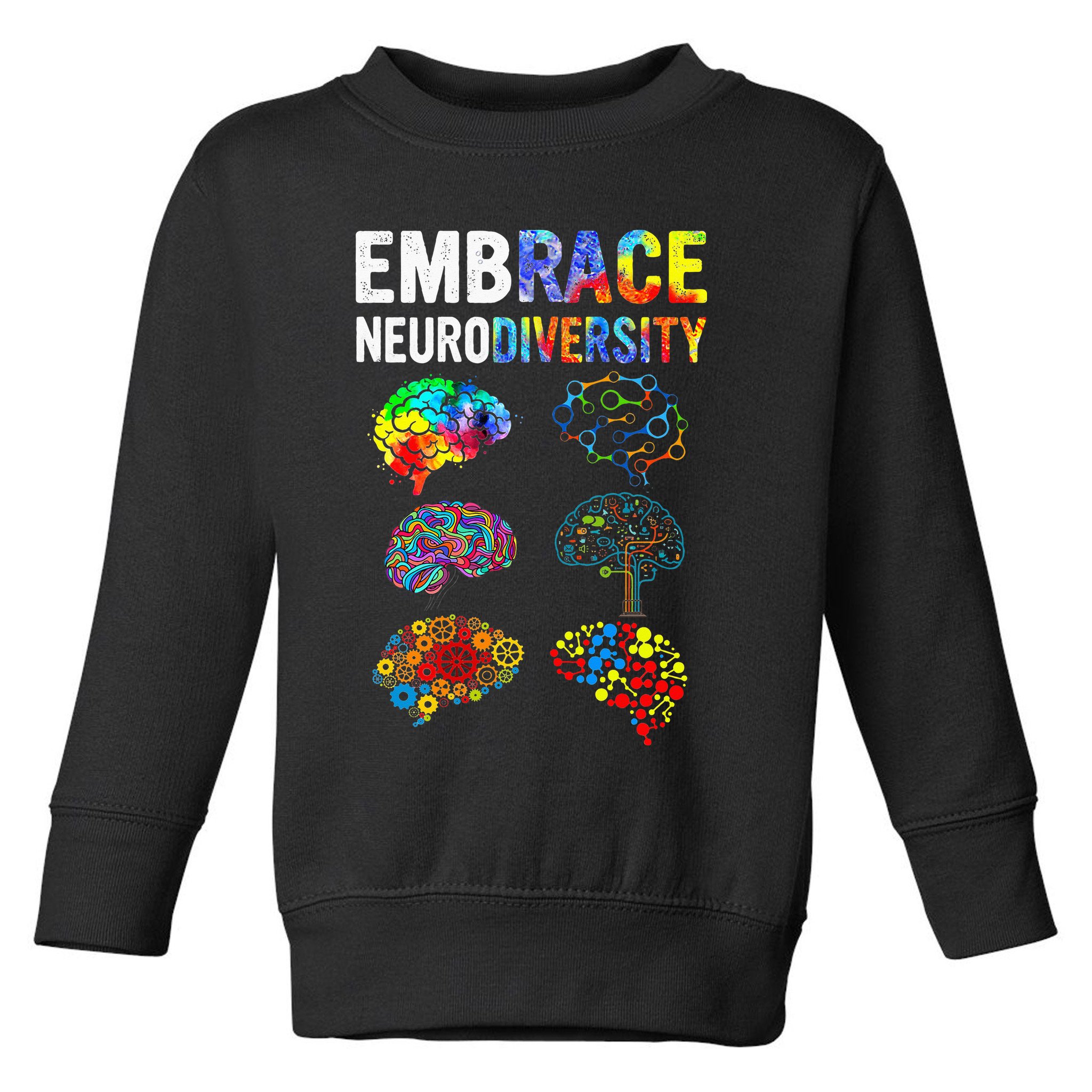 Embrace Rainbow puzzle Autism Infinity Awareness Toddler Sweatshirt