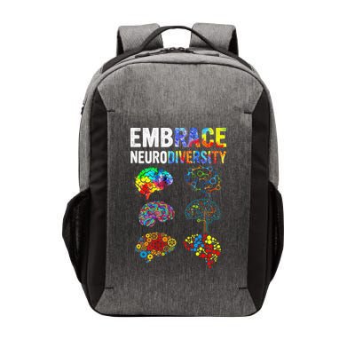 Embrace Rainbow puzzle Autism Infinity Awareness Vector Backpack