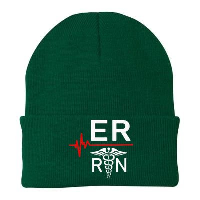 Emergency Room Registered Nurse Gift Er Heartbeat Knit Cap Winter Beanie