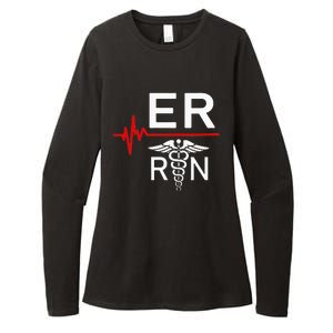 Emergency Room Registered Nurse Gift Er Heartbeat Womens CVC Long Sleeve Shirt