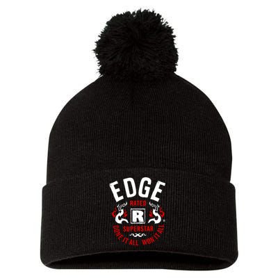 Edge Rated R Superstar Done It All Won It All Wrestler Pom Pom 12in Knit Beanie
