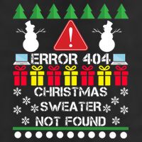 ERROR 404 Christmas Sweater Not Found Garment-Dyed Fleece Hoodie