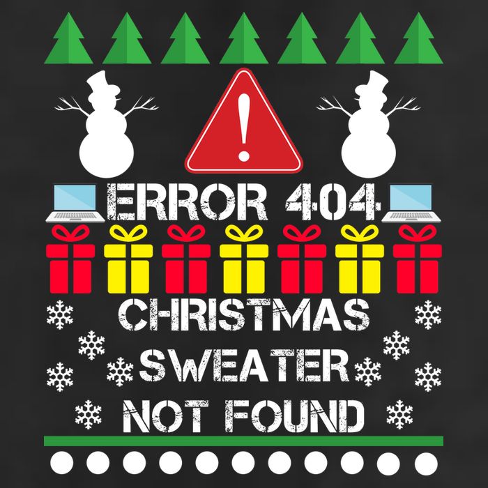 ERROR 404 Christmas Sweater Not Found Garment-Dyed Fleece Hoodie