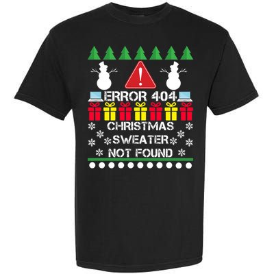 ERROR 404 Christmas Sweater Not Found Garment-Dyed Heavyweight T-Shirt