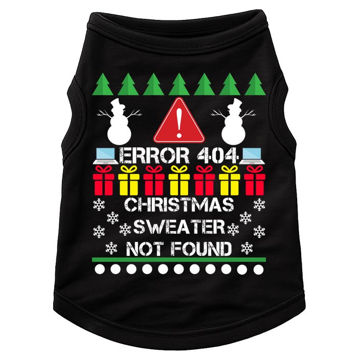 ERROR 404 Christmas Sweater Not Found Doggie Tank
