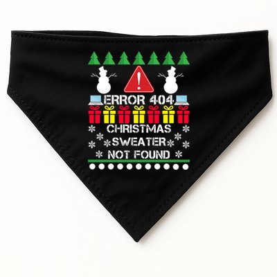 ERROR 404 Christmas Sweater Not Found USA-Made Doggie Bandana