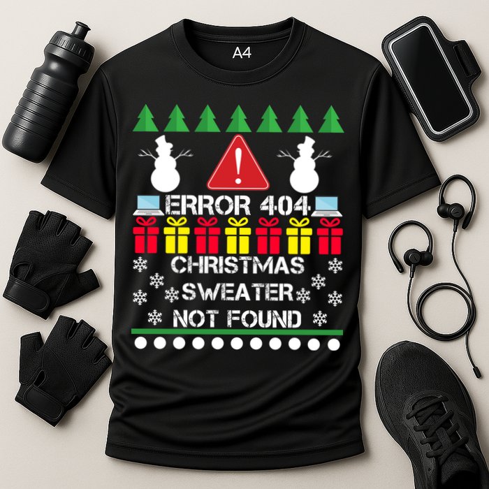 ERROR 404 Christmas Sweater Not Found Performance Shirt