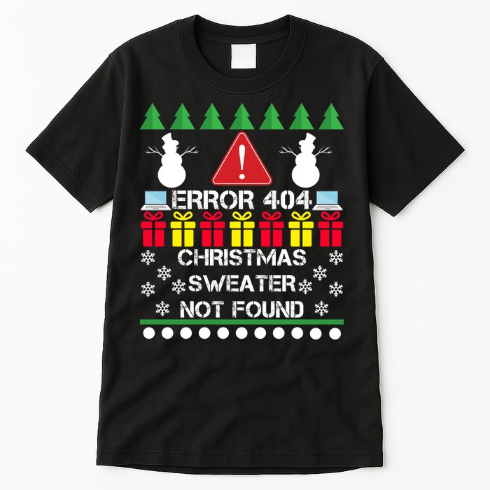 ERROR 404 Christmas Sweater Not Found Tall T-Shirt