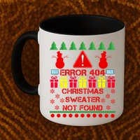 ERROR 404 Christmas Sweater Not Found Mug