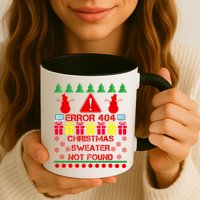 ERROR 404 Christmas Sweater Not Found Mug