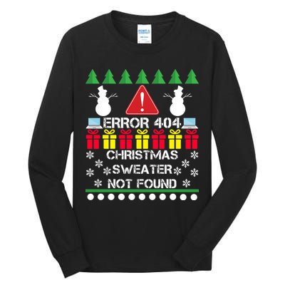 ERROR 404 Christmas Sweater Not Found Tall Long Sleeve T-Shirt