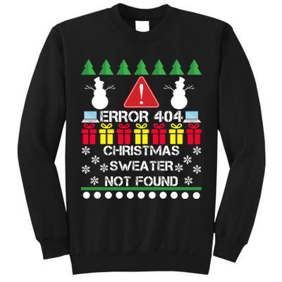 ERROR 404 Christmas Sweater Not Found Tall Sweatshirt