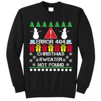ERROR 404 Christmas Sweater Not Found Tall Sweatshirt