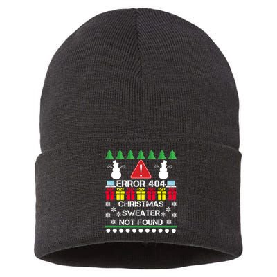 ERROR 404 Christmas Sweater Not Found Sustainable Knit Beanie