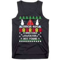 ERROR 404 Christmas Sweater Not Found Tank Top