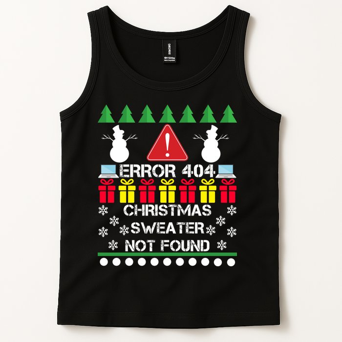 ERROR 404 Christmas Sweater Not Found Tank Top