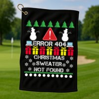 ERROR 404 Christmas Sweater Not Found Golf Towel