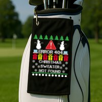 ERROR 404 Christmas Sweater Not Found Golf Towel
