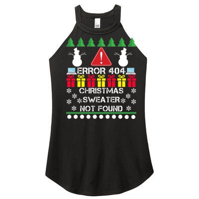 ERROR 404 Christmas Sweater Not Found Women’s Perfect Tri Rocker Tank