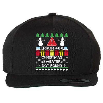 ERROR 404 Christmas Sweater Not Found Wool Snapback Cap