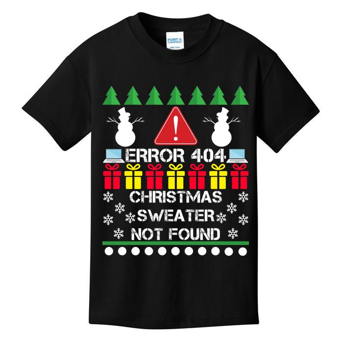 ERROR 404 Christmas Sweater Not Found Kids T-Shirt