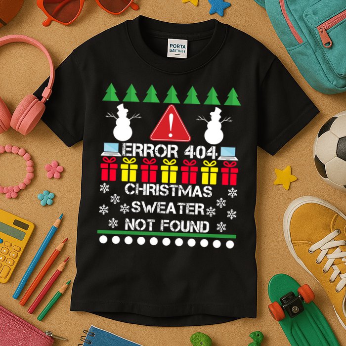 ERROR 404 Christmas Sweater Not Found Kids T-Shirt