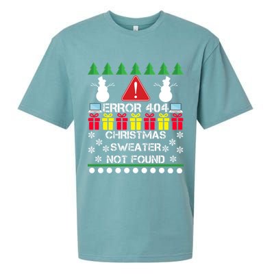 ERROR 404 Christmas Sweater Not Found Sueded Cloud Jersey T-Shirt