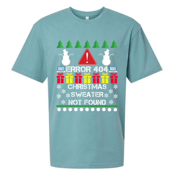 ERROR 404 Christmas Sweater Not Found Sueded Cloud Jersey T-Shirt