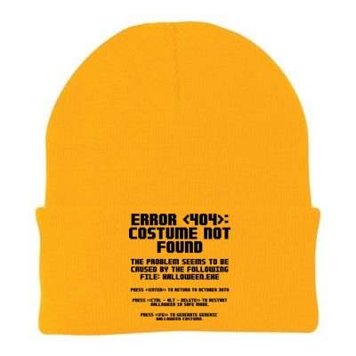 Error 404 Costume Not Found Funny Halloween Knit Cap Winter Beanie