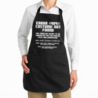 Error 404 Costume Not Found Funny Halloween Apron