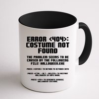 Error 404 Costume Not Found Funny Halloween Mug