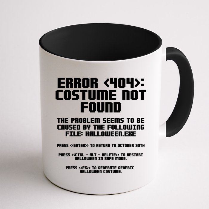 Error 404 Costume Not Found Funny Halloween Mug