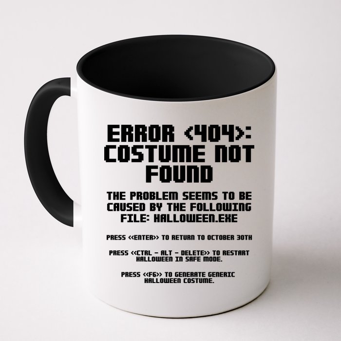 Error 404 Costume Not Found Funny Halloween Mug
