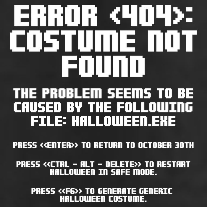 Error 404 Costume Not Found Funny Halloween Beanie