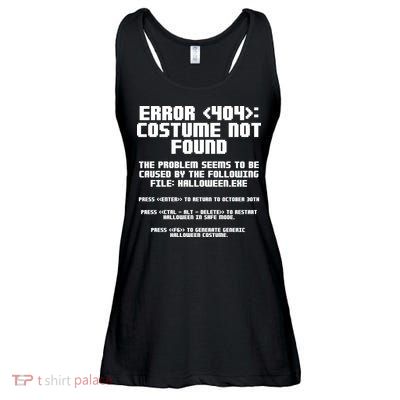 Error 404 Costume Not Found Funny Halloween Ladies Essential Flowy Tank