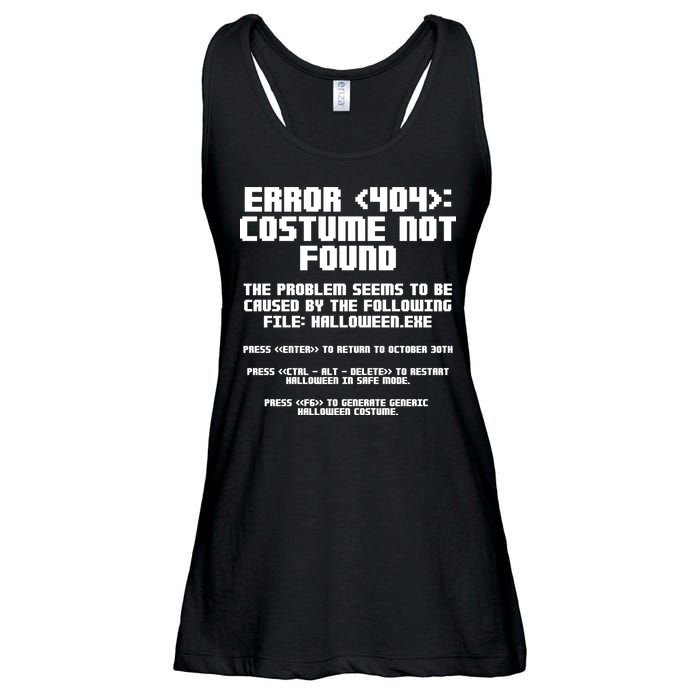 Error 404 Costume Not Found Funny Halloween Ladies Essential Flowy Tank