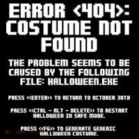 Error 404 Costume Not Found Funny Halloween Baby Bodysuit