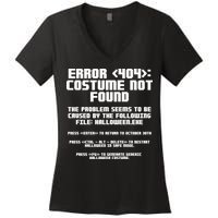 Error 404 Costume Not Found Funny Halloween Women's V-Neck T-Shirt