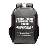 Error 404 Costume Not Found Funny Halloween Vector Backpack