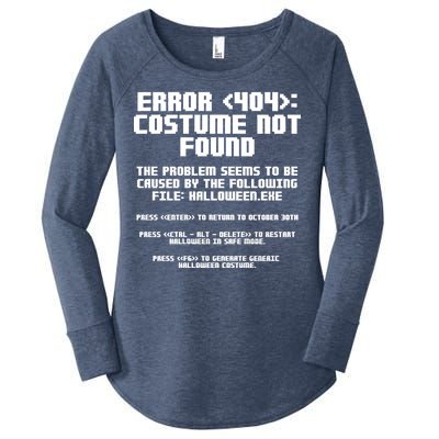 Error 404 Costume Not Found Funny Halloween Women's Perfect Tri Tunic Long Sleeve Shirt