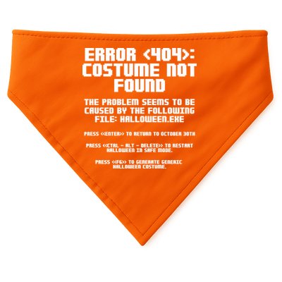 Error 404 Costume Not Found Funny Halloween USA-Made Doggie Bandana