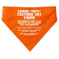 Error 404 Costume Not Found Funny Halloween USA-Made Doggie Bandana