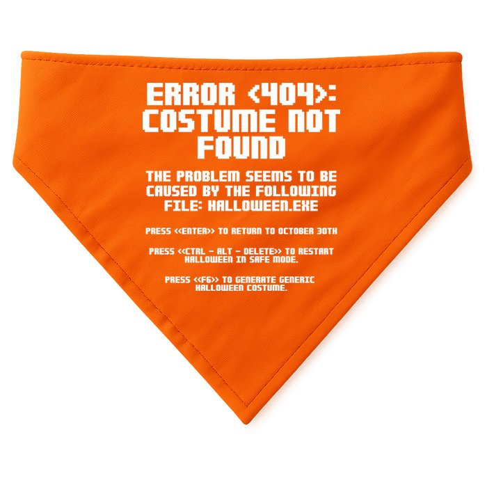 Error 404 Costume Not Found Funny Halloween USA-Made Doggie Bandana