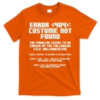 Error 404 Costume Not Found Funny Halloween T-Shirt
