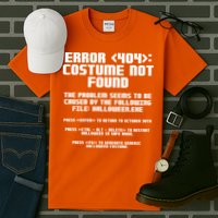 Error 404 Costume Not Found Funny Halloween Tall T-Shirt