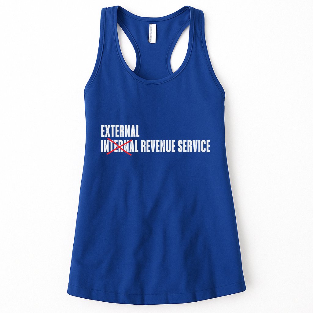 External Revenue Service Trump Maga Taxes Womens Tank Top
