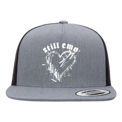 Emo Rock Still Emo 2000s Emo Ska Pop Punk Band Music Flat Bill Trucker Hat