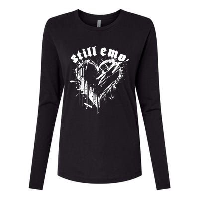 Emo Rock Still Emo 2000s Emo Ska Pop Punk Band Music Womens Cotton Relaxed Long Sleeve T-Shirt